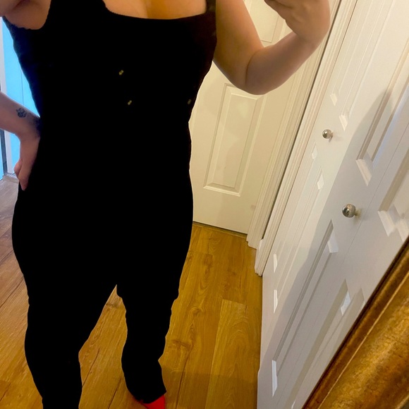 Black corduroy jumpsuit - Picture 3 of 6